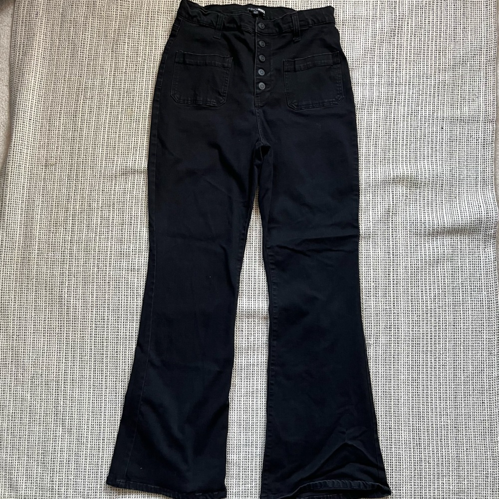 Fashion Nova High Waist Flare Classic Black Denim Plus Size 15